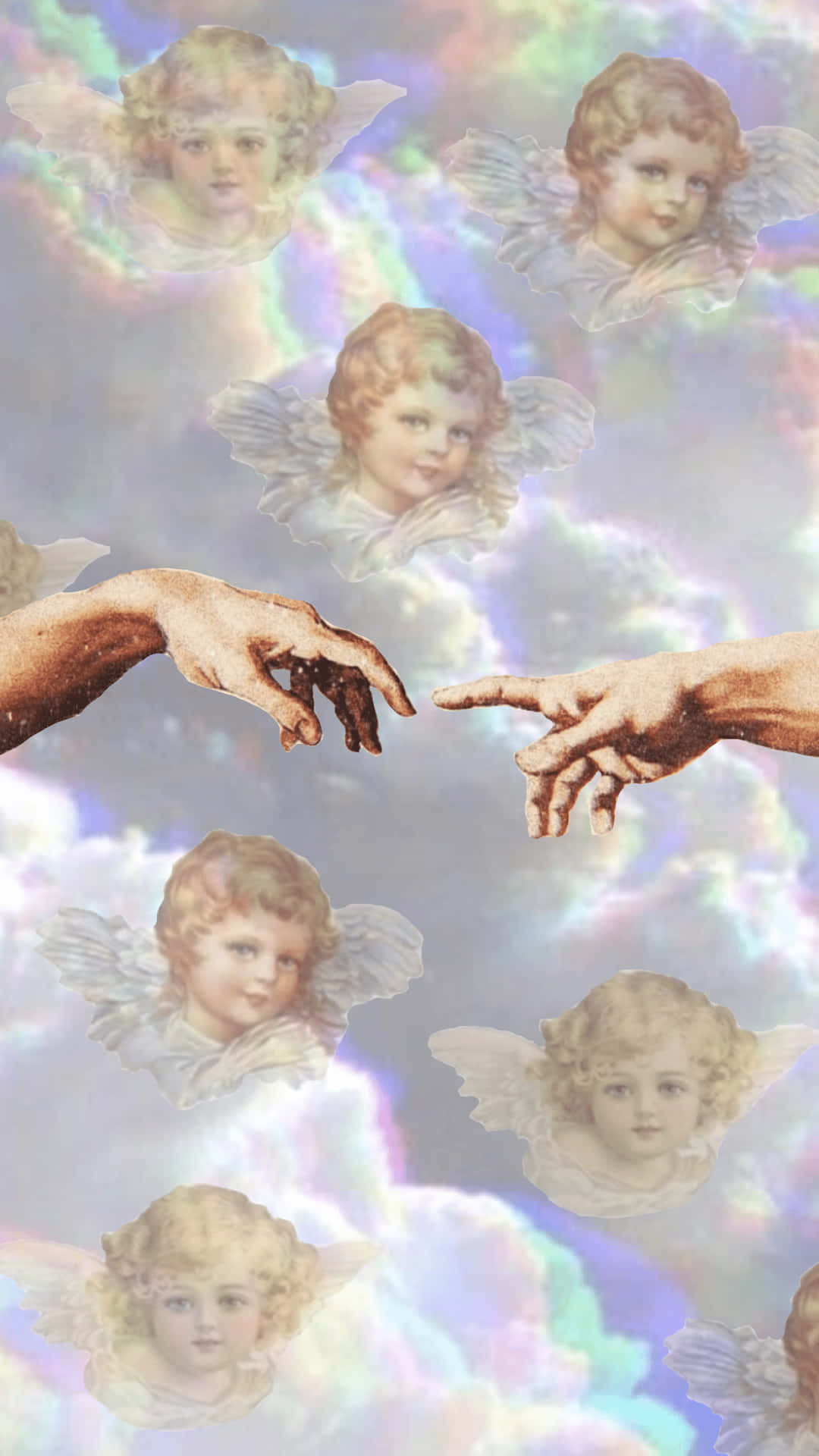 Vintage Angel Aesthetic Creation Touch Wallpaper