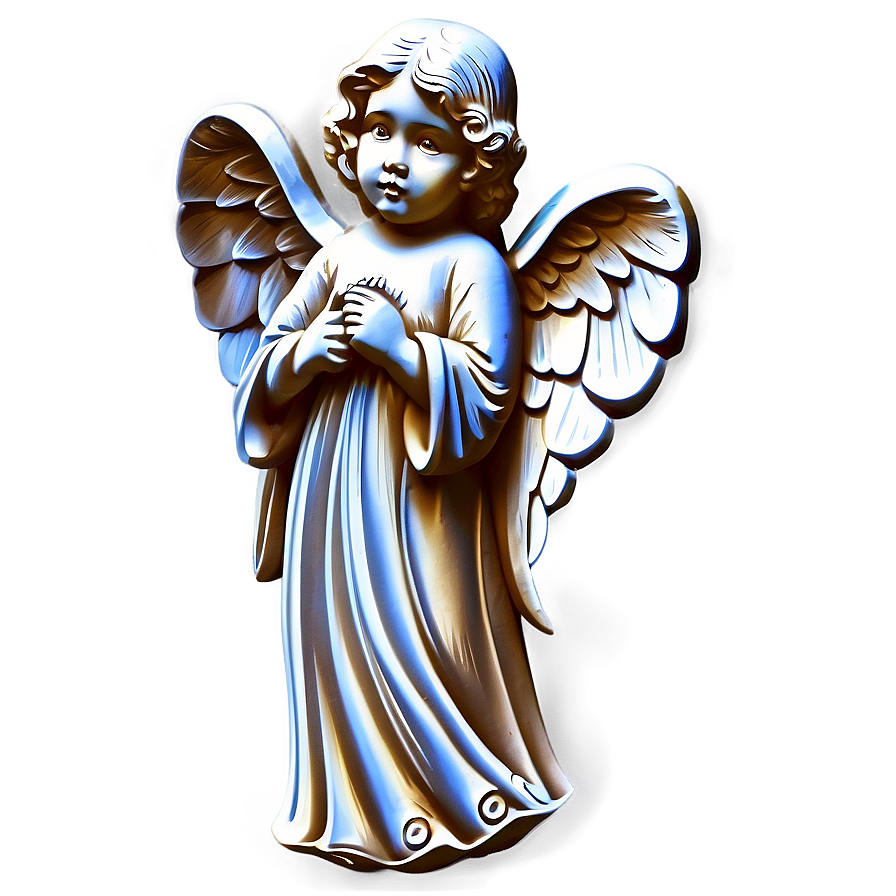 Vintage Angel Carving Png 06202024 PNG