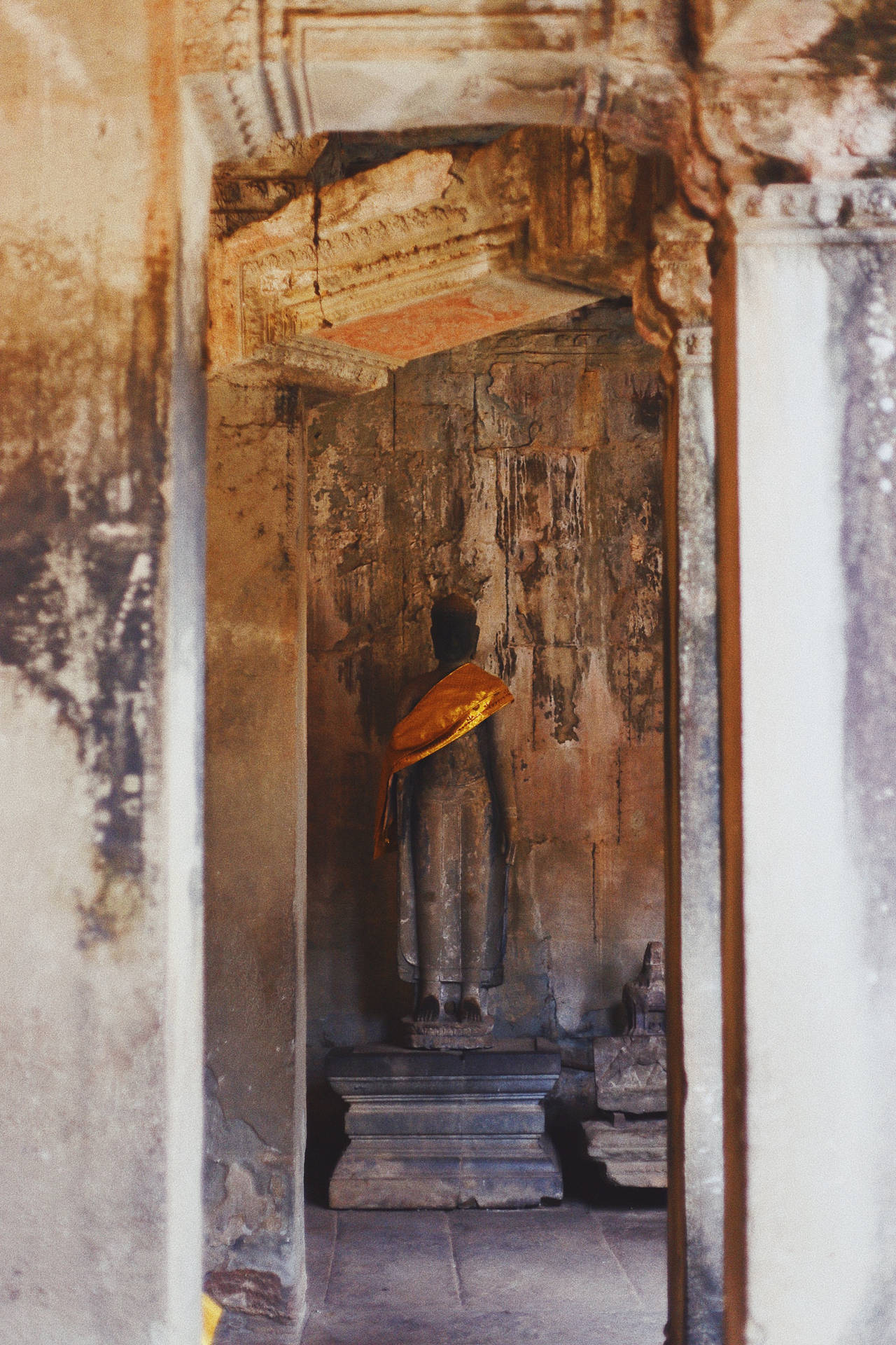 Vintage Angkor Wat Temple Wallpaper