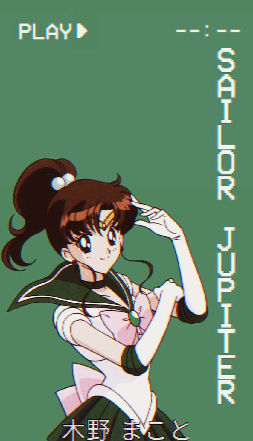 Sfondovintage Di Sailor Jupiter Di Anime Sfondo