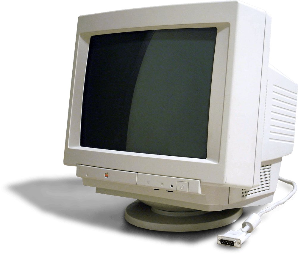 Vintage Apple C R T Monitor PNG