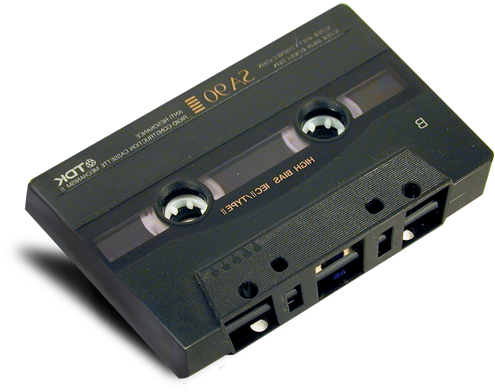 Vintage Audio Cassette Tape PNG