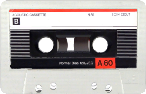 Vintage Audio Cassette Tape Side B PNG