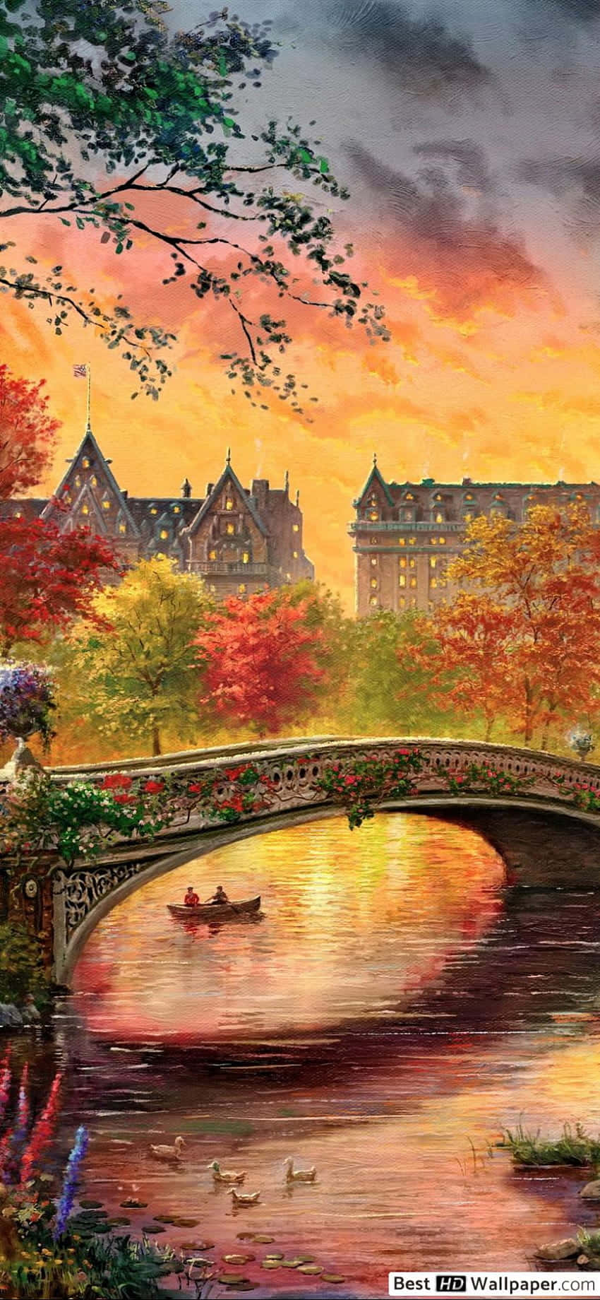 Genießedie Klare Herbstluft Und Das Bunte Laub Wallpaper