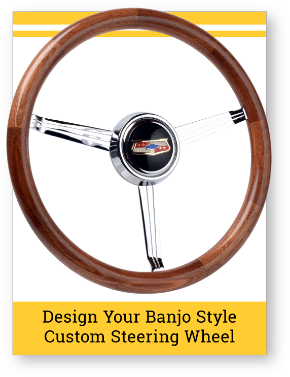 Vintage Banjo Style Steering Wheel PNG