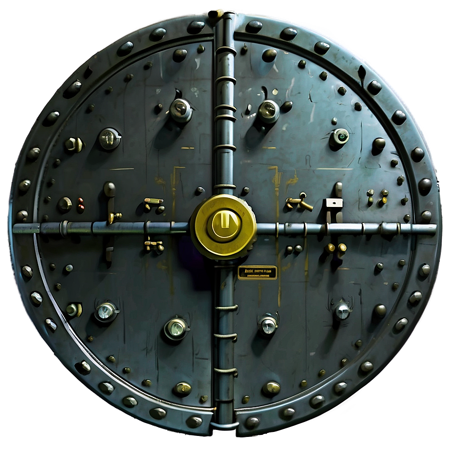 Vintage Bank Vault Door Png 05242024 PNG