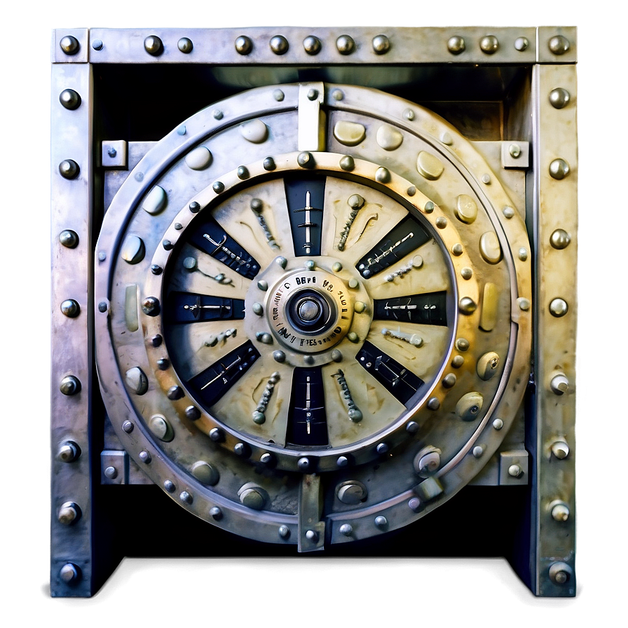 Download Vintage Bank Vault Door Png Fwo15