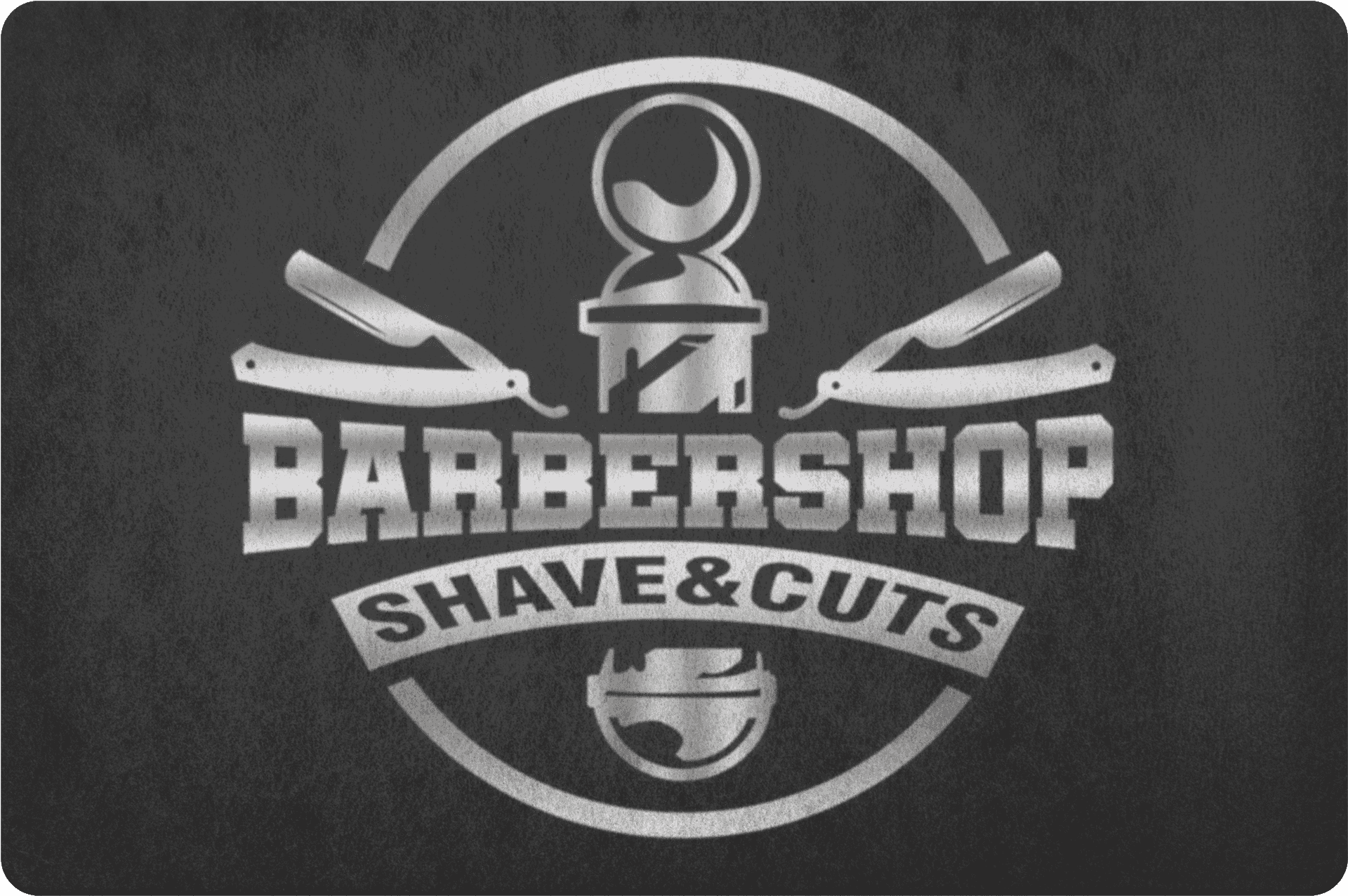 Vintage Barbershop Logo Design PNG