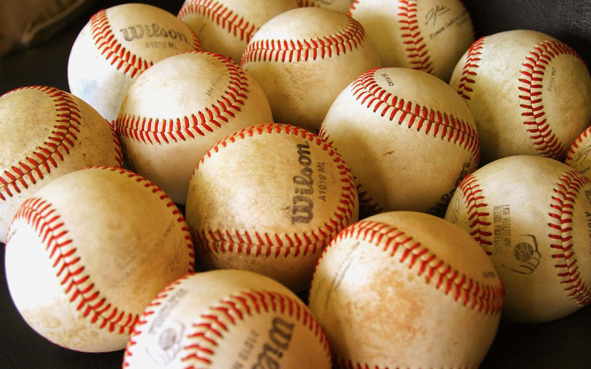 Vintage Baseball Balls Collection Wallpaper