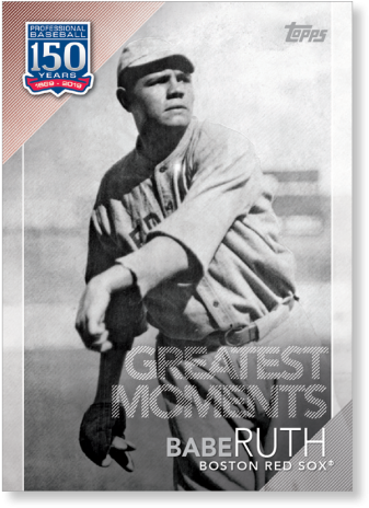 Vintage Baseball Card Babe Ruth PNG