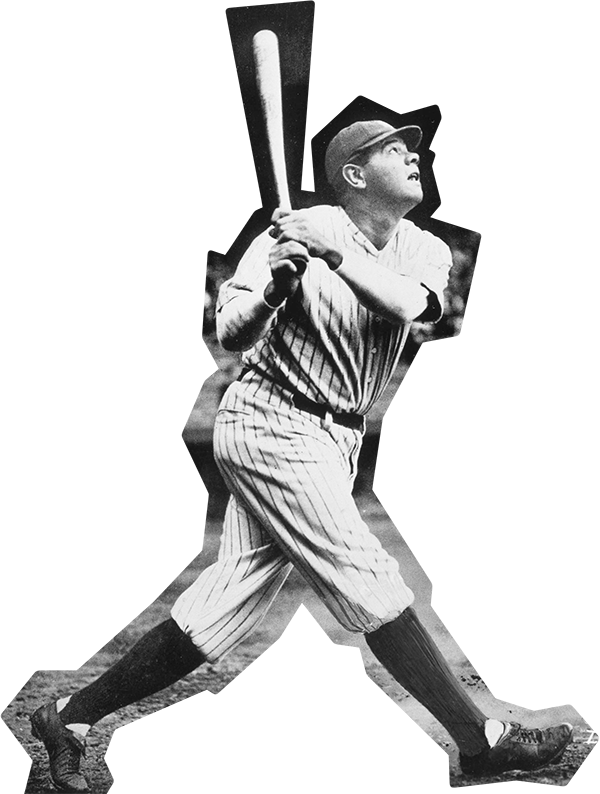 Vintage Baseball Legend Swing PNG