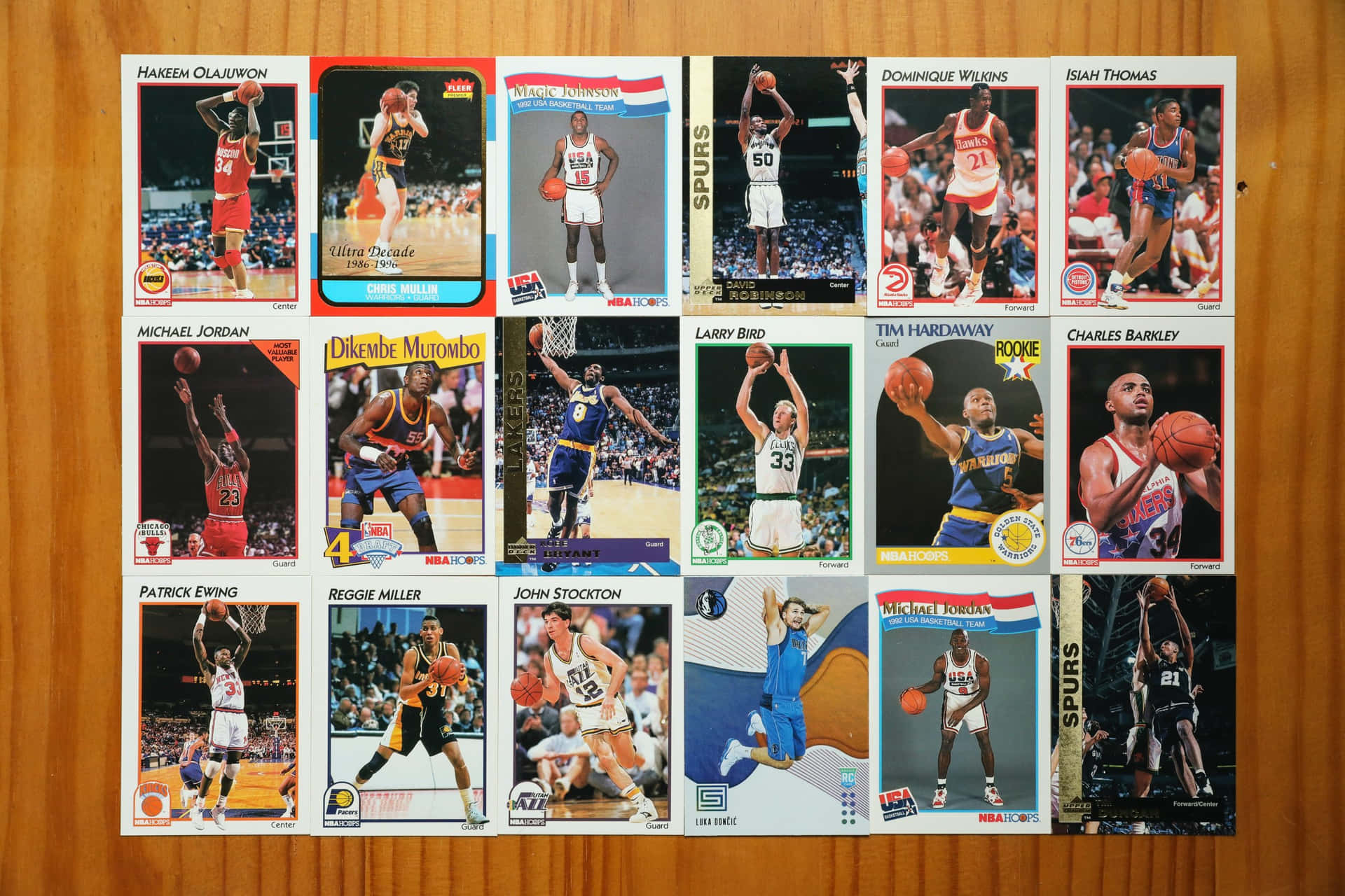 Vintage Basketball Cards Collection Wallpaper