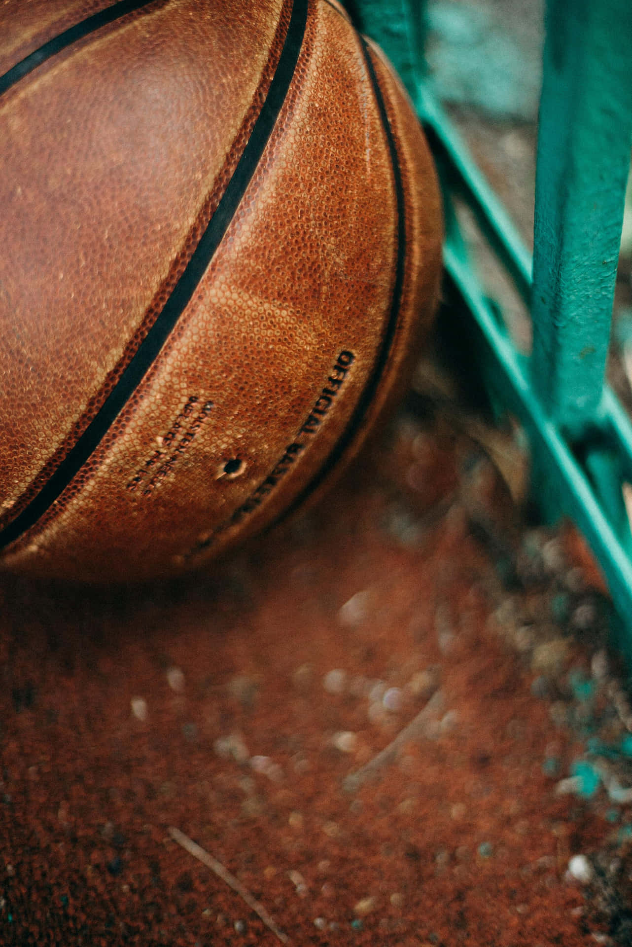 Vintage Basketball Closeup Wallpaper