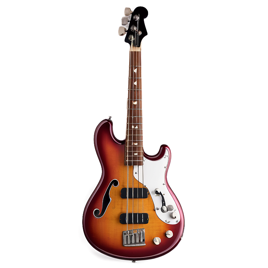 Vintage Bass Guitar Png Mea PNG