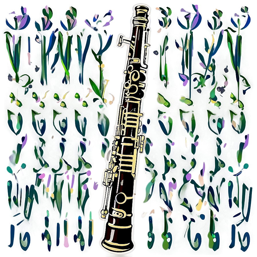 Vintage Bassoon Graphic Png Oud PNG