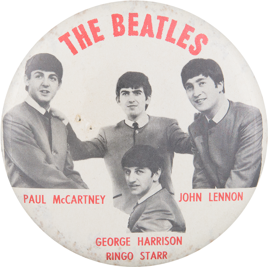 Vintage Beatles Band Members Portrait PNG