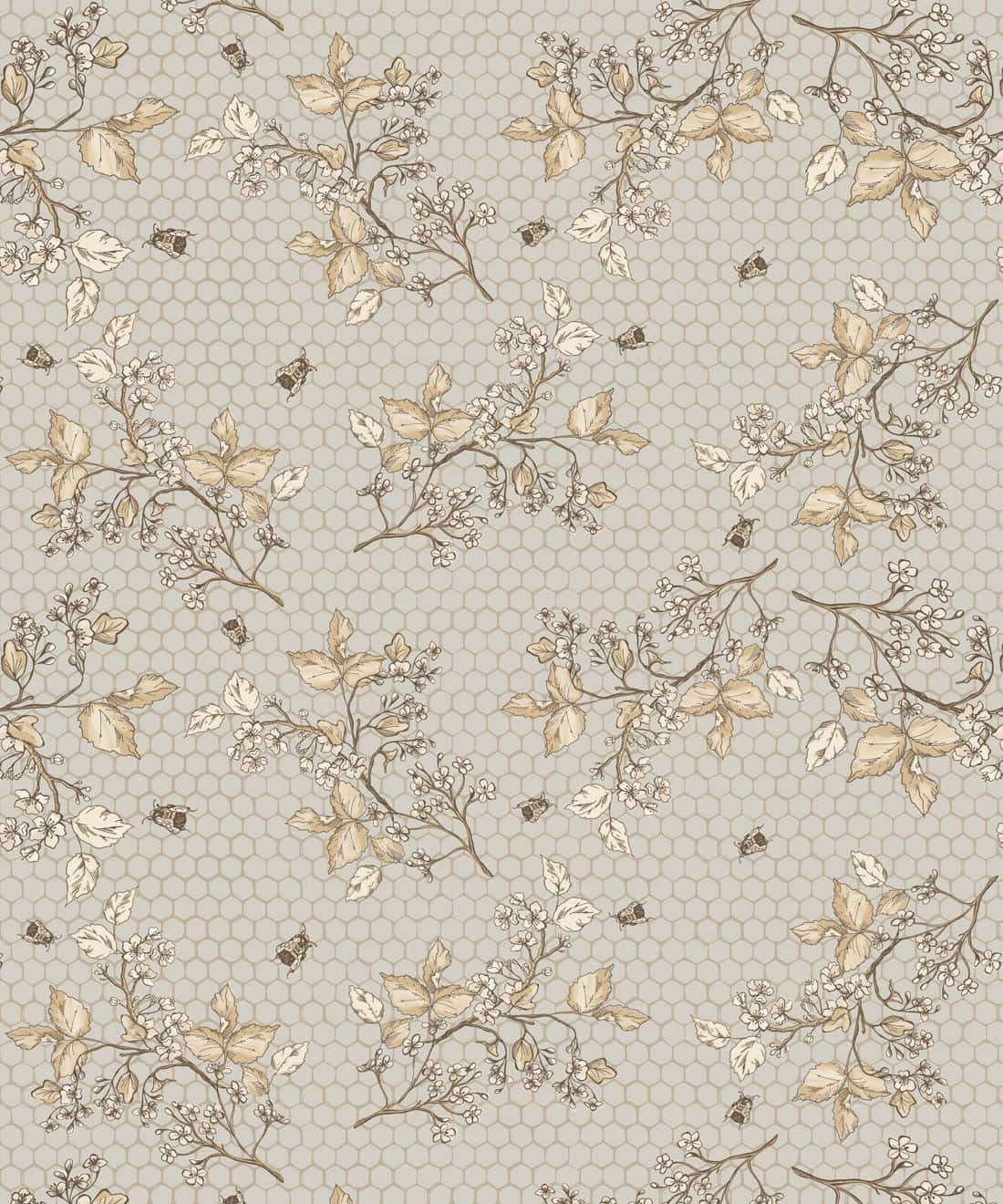 A classic illustration of a Vintage Bee Wallpaper