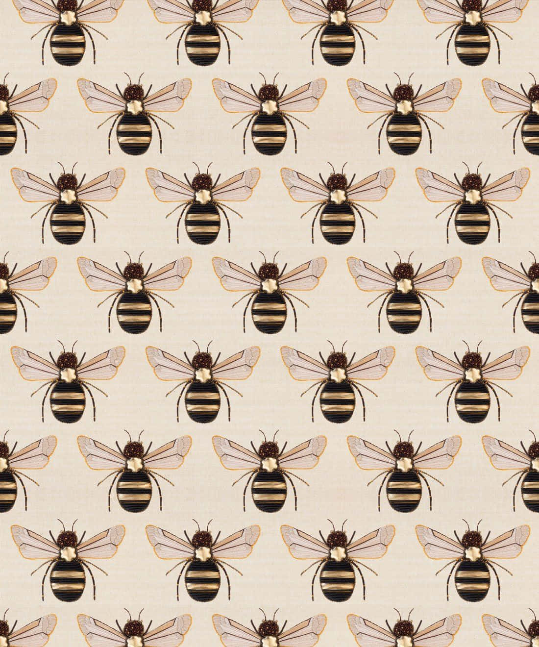 Holdir Inspiration Mit Einer Vintage Bienen Abbildung Wallpaper
