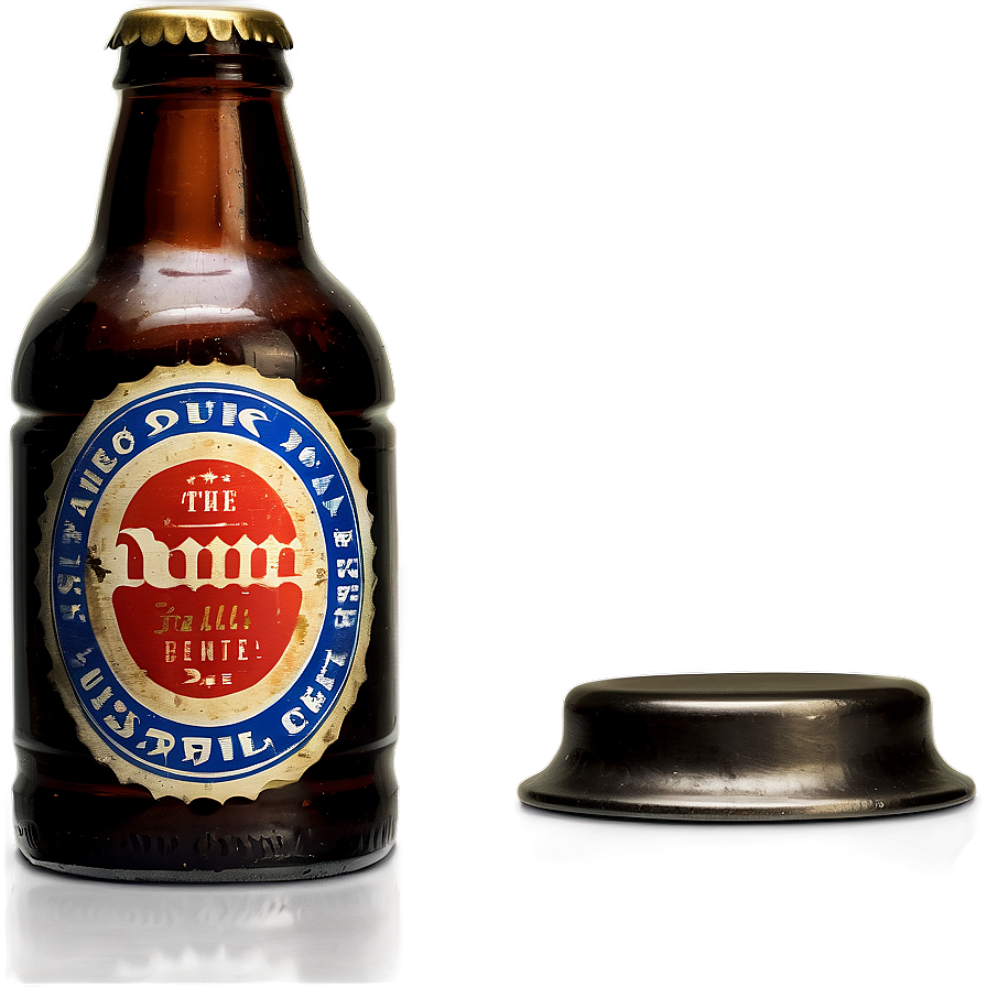 Vintage Beer Bottle Cap Png 06112024 PNG