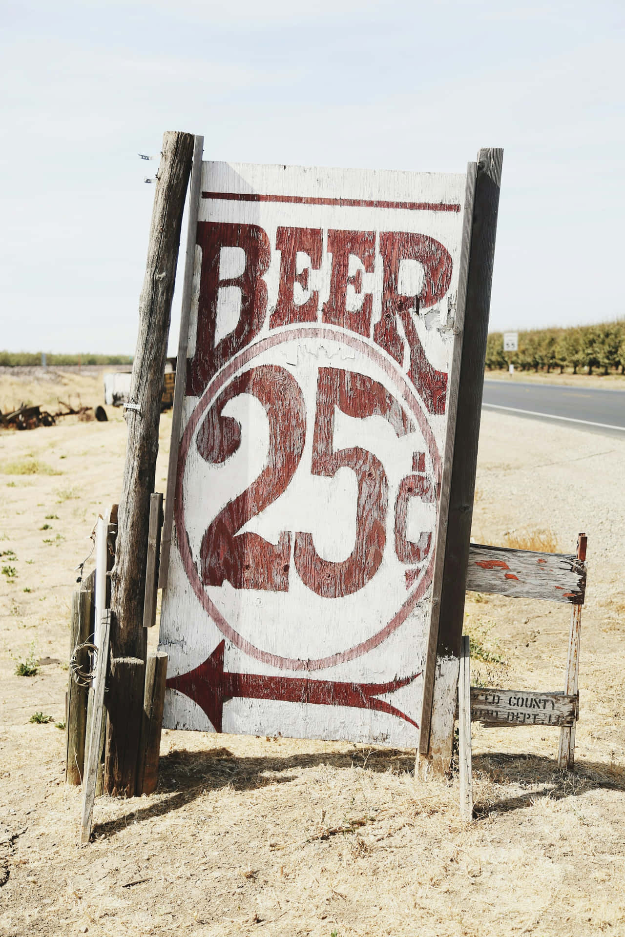 Panneau De Bière Vintage 25 Cents Fond d'écran