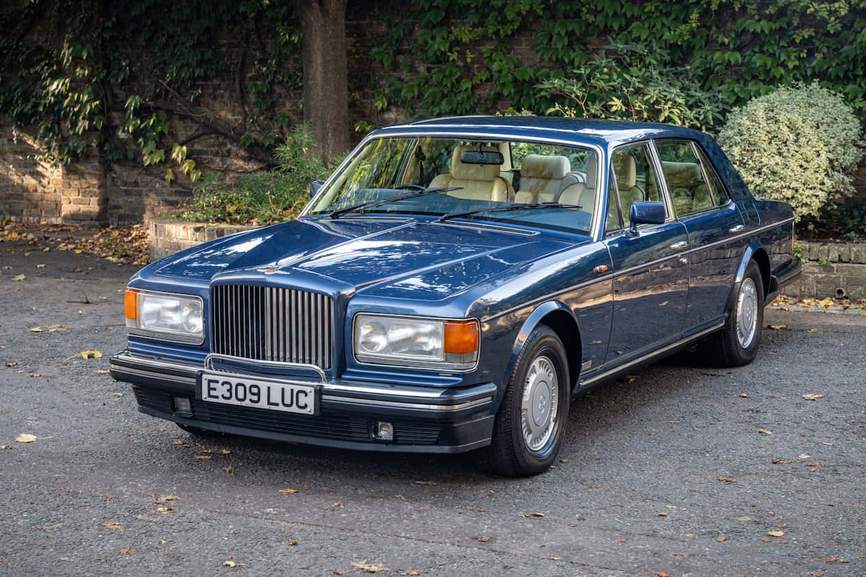 Vintage Bentley Turbo R Blauw Achtergrond