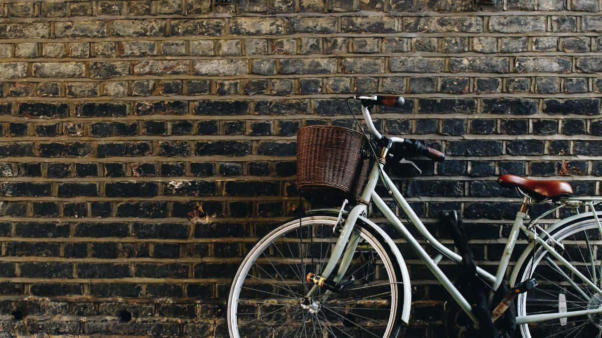 Vélo Vintage Contre Mur En Brique Fond d'écran