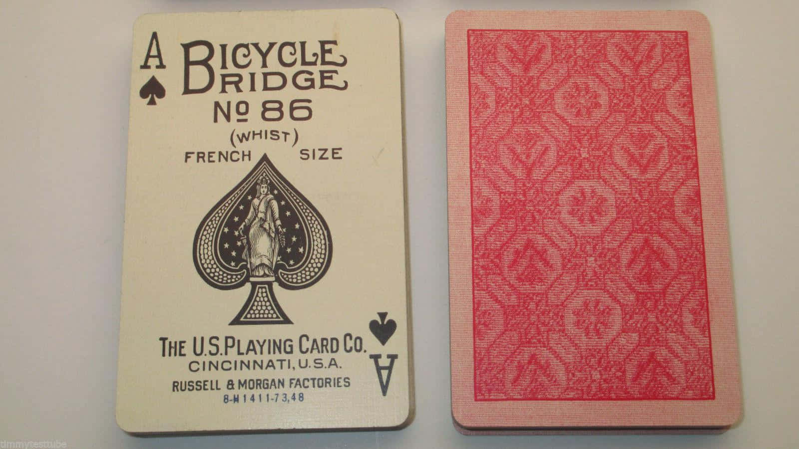 Vintage Bicycle Bridge Whist Playing Card Wallpaper