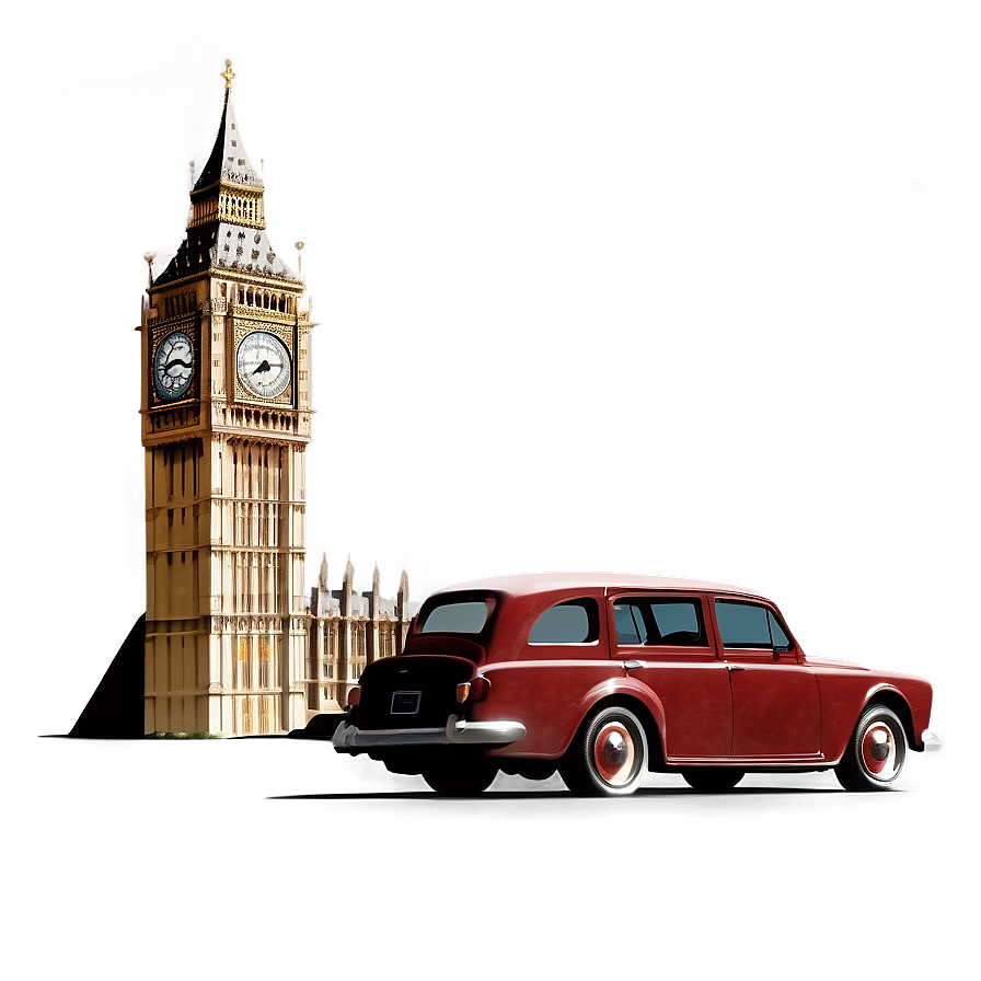 Vintage Big Ben Drawing Png Ktg57 PNG