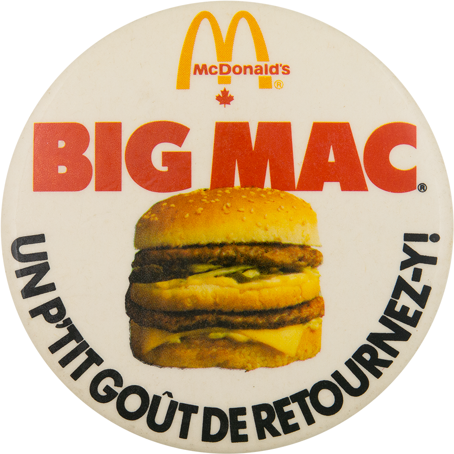 Vintage Big Mac Ad Canada PNG