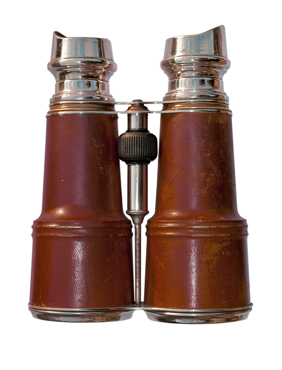 Vintage Binoculars Leather Covering PNG