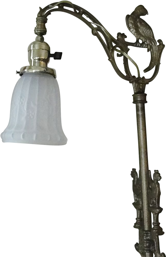 Vintage Bird Design Lamp PNG