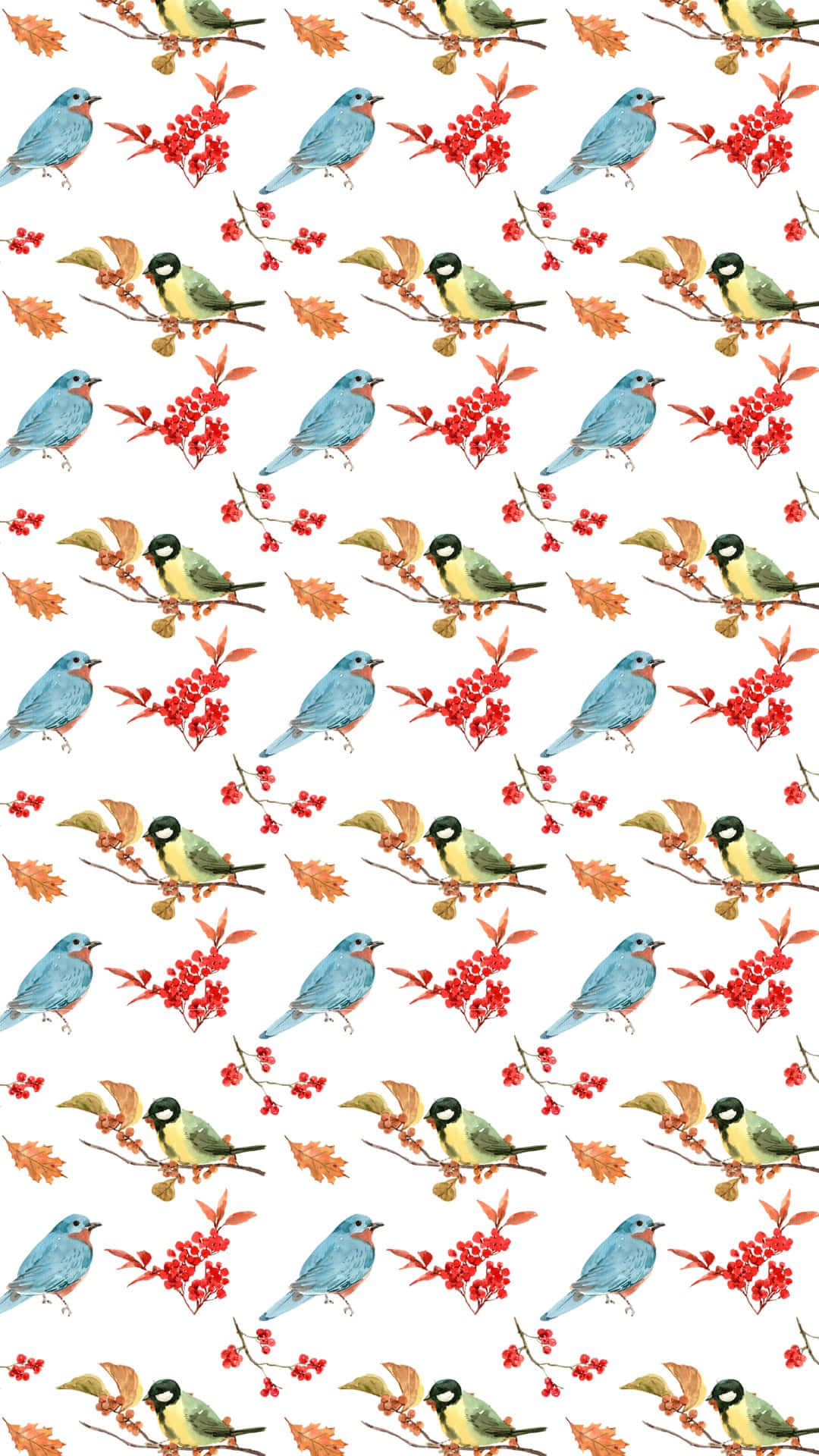 Vintage Bird Pattern Wallpaper Wallpaper