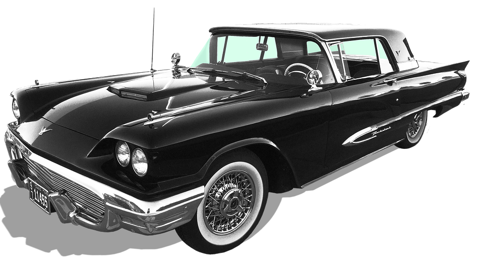 Vintage Black Cadillac Classic Car PNG