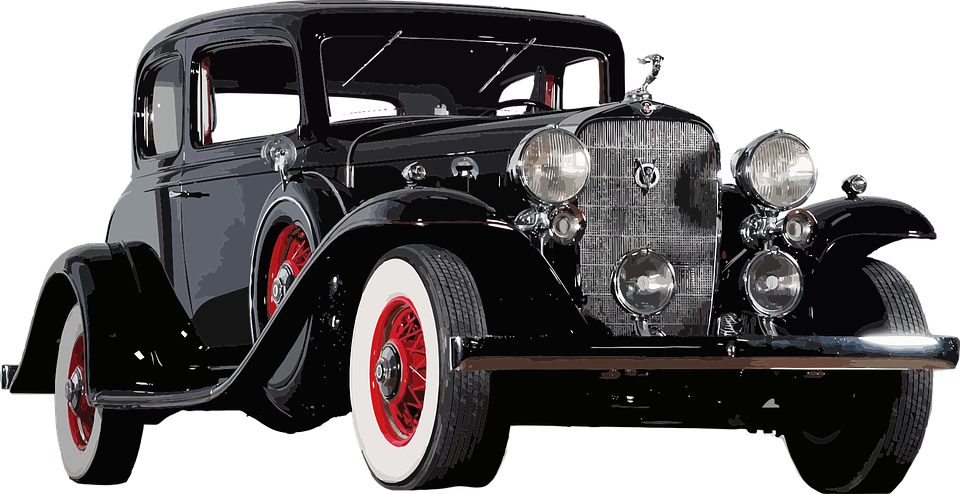 Vintage Black Car Classic Design PNG