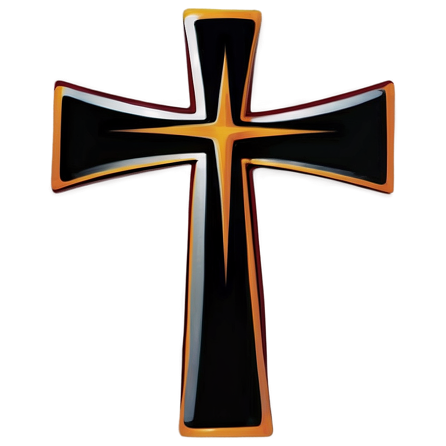 Vintage Black Cross Illustration Png Mgh50 PNG