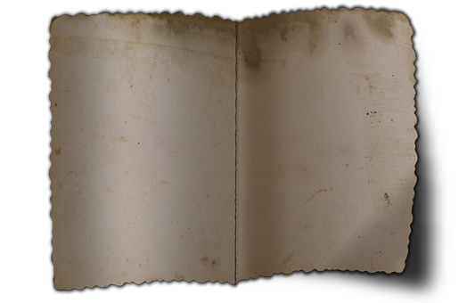 Vintage Blank Open Book PNG