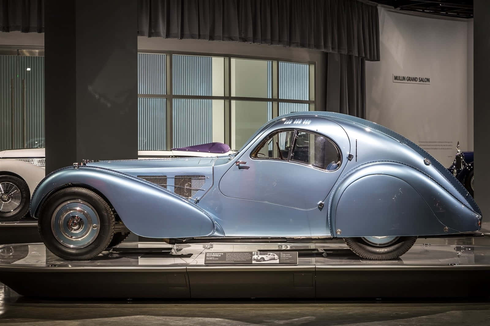 Download Vintage Blue Car Petersen Automotive Museum Wallpaper ...