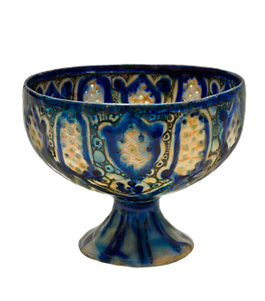 Vintage Blue Ceramic Chalice PNG