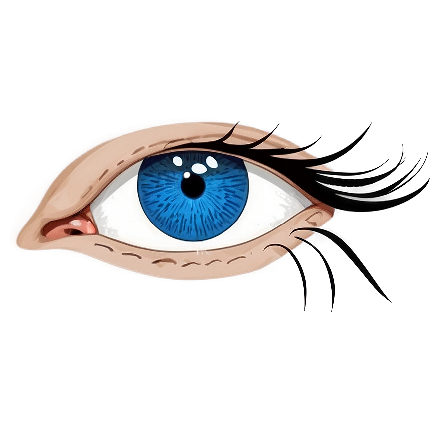 Vintage Blue Eyes Illustration Png Neu PNG