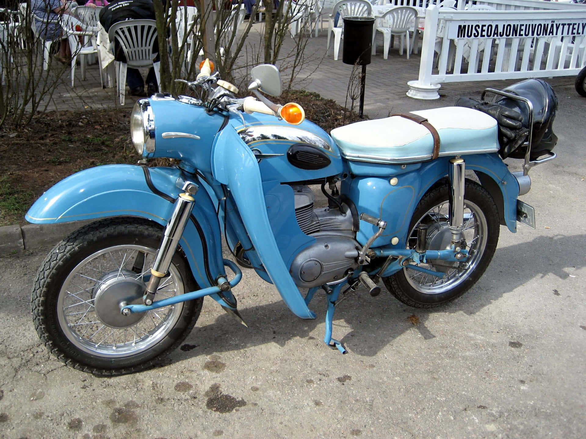 Vintage Blue M Z Motorcycle Wallpaper