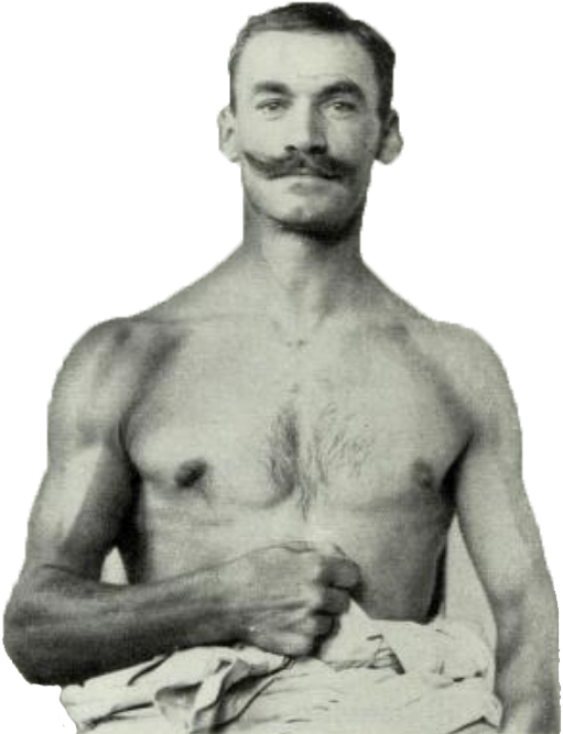 Vintage Bodybuilderwith Mustache PNG