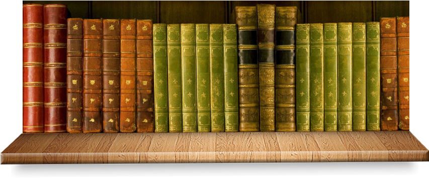 Vintage Book Collectionon Shelf PNG