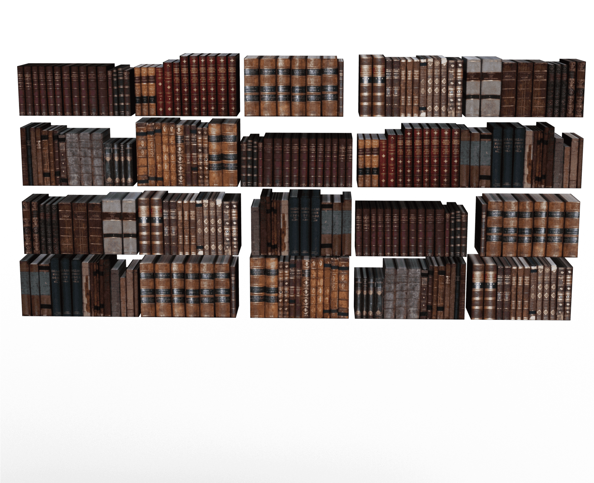 Vintage Book Collectionon Shelves PNG