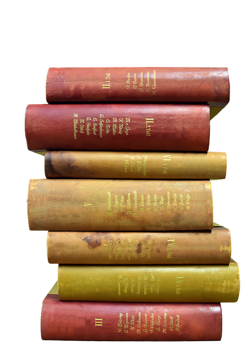 Vintage Books Stacked PNG