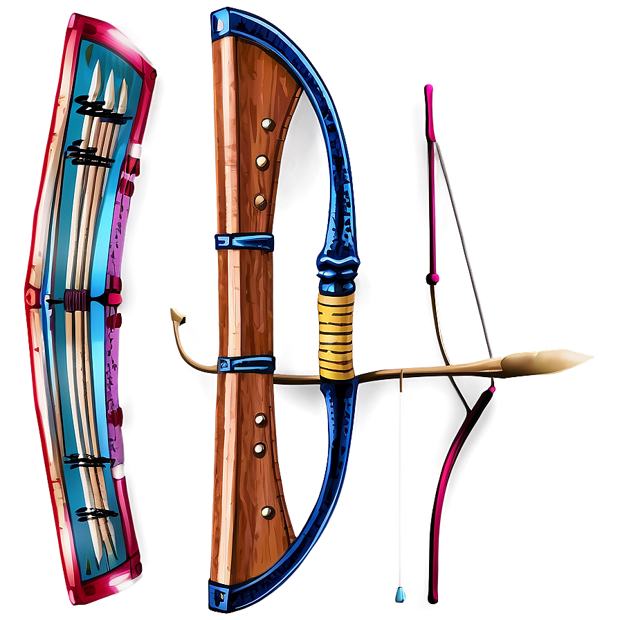 Vintage Bow And Arrow Set Png 05252024 PNG