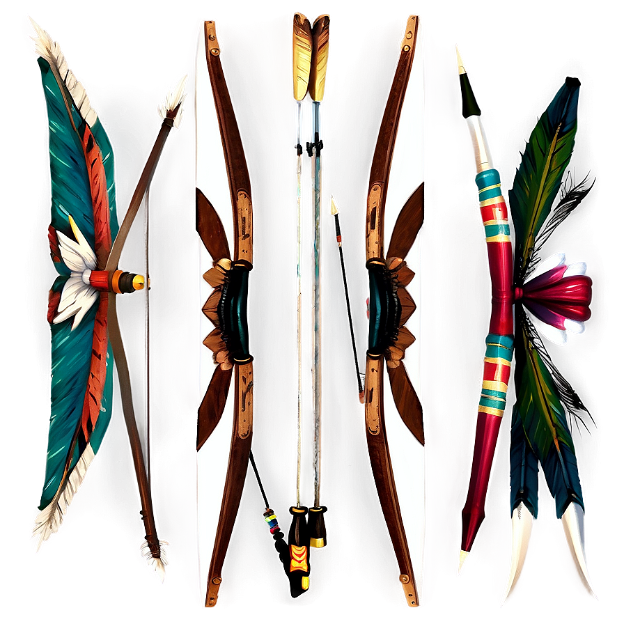 Vintage Bow And Arrow Set Png Enw PNG
