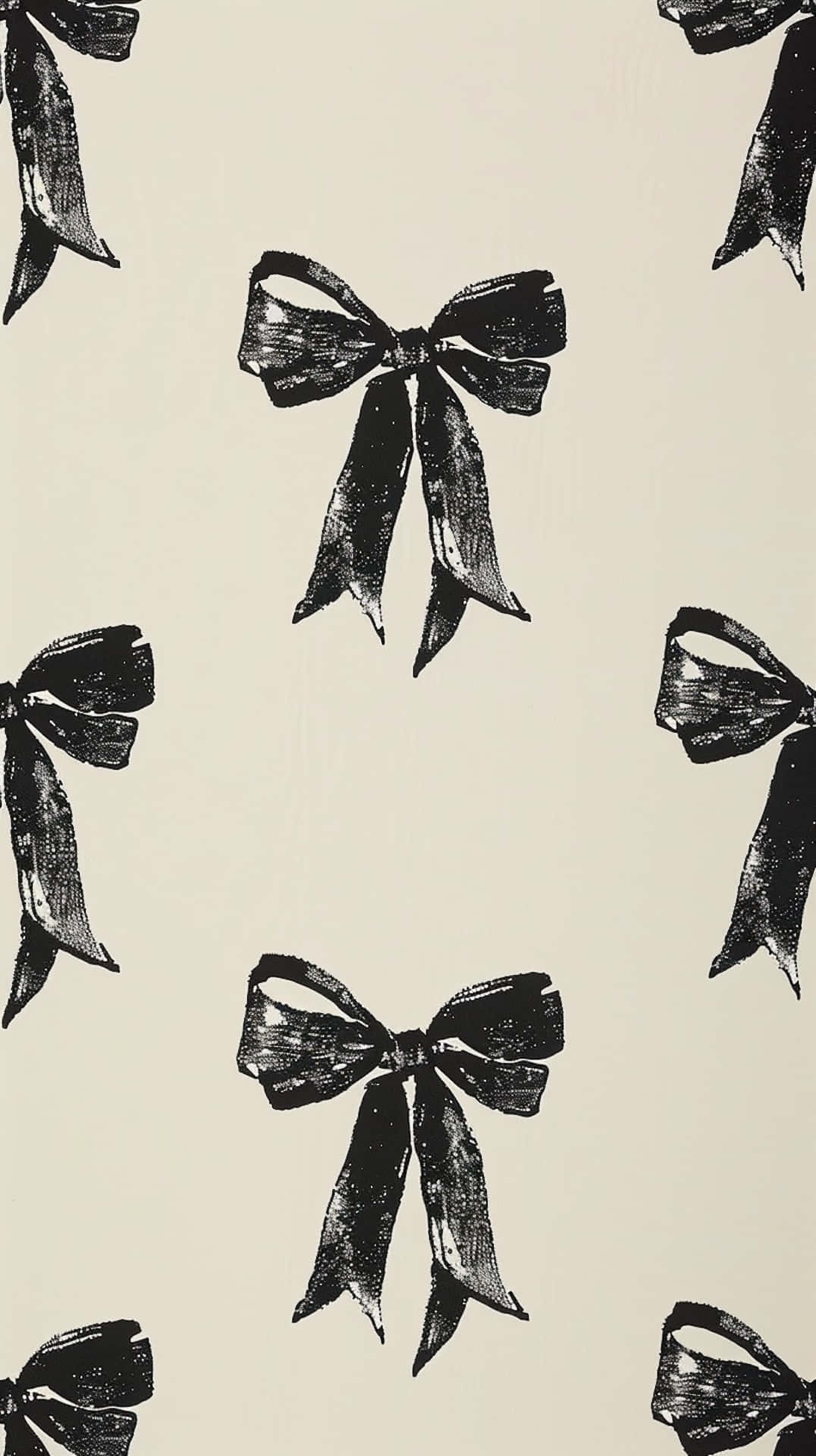 Vintage Bow Pattern Wallpaper