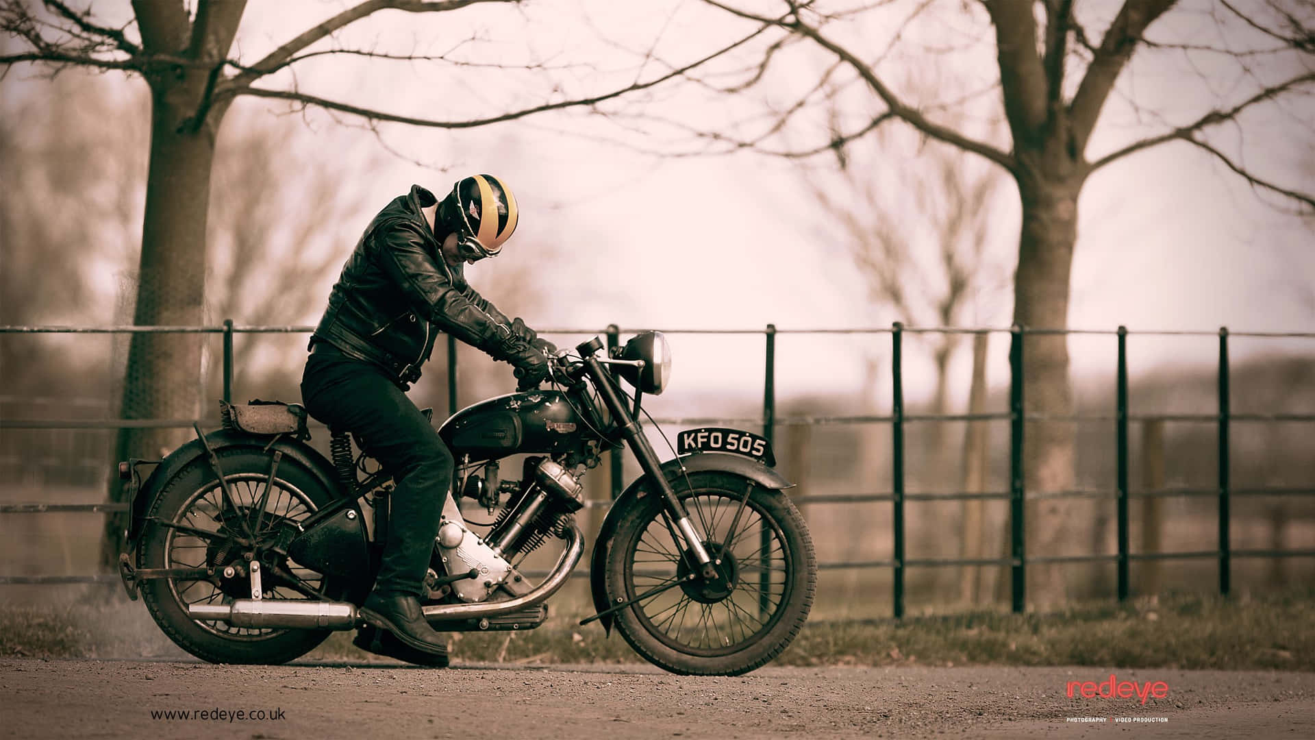 Imagensde Motociclistas Britânicos Vintage