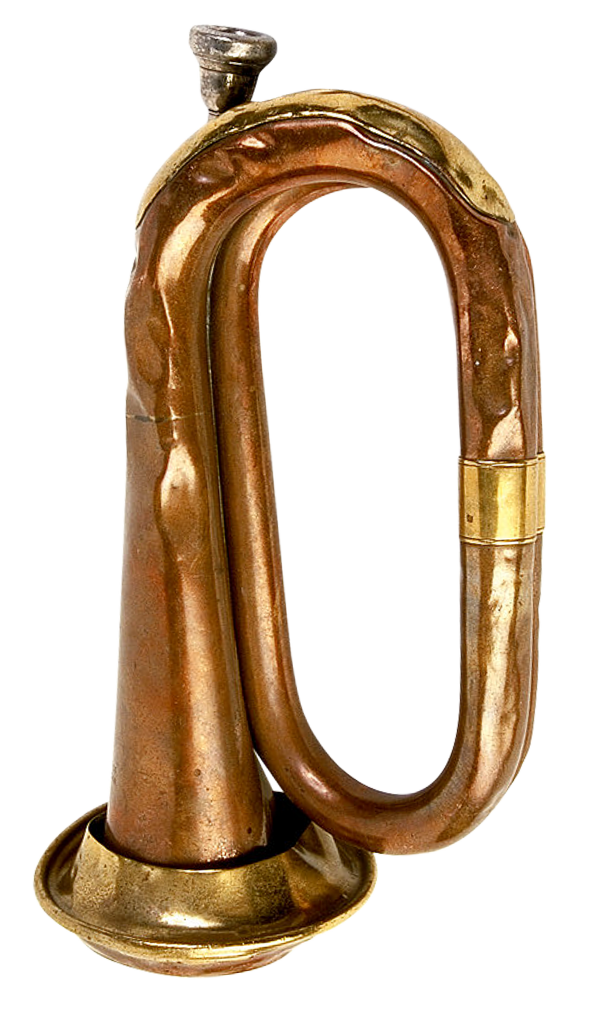 Vintage Bugle Brass Instrument PNG