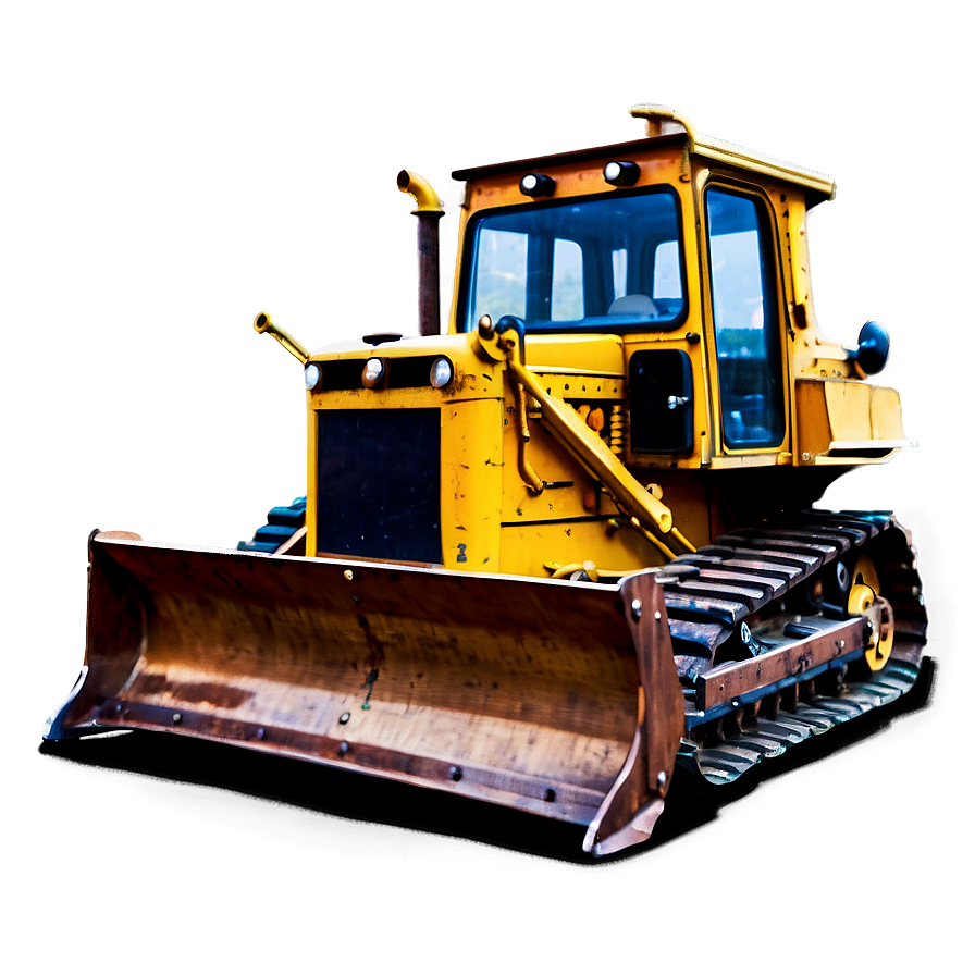 Vintage Bulldozer Art Png Fvg PNG